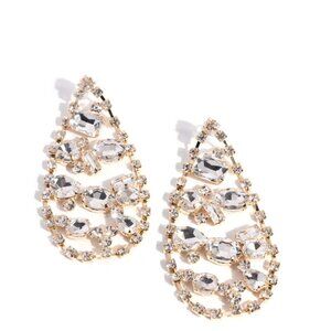 Giant Glitter - Gold Earrings